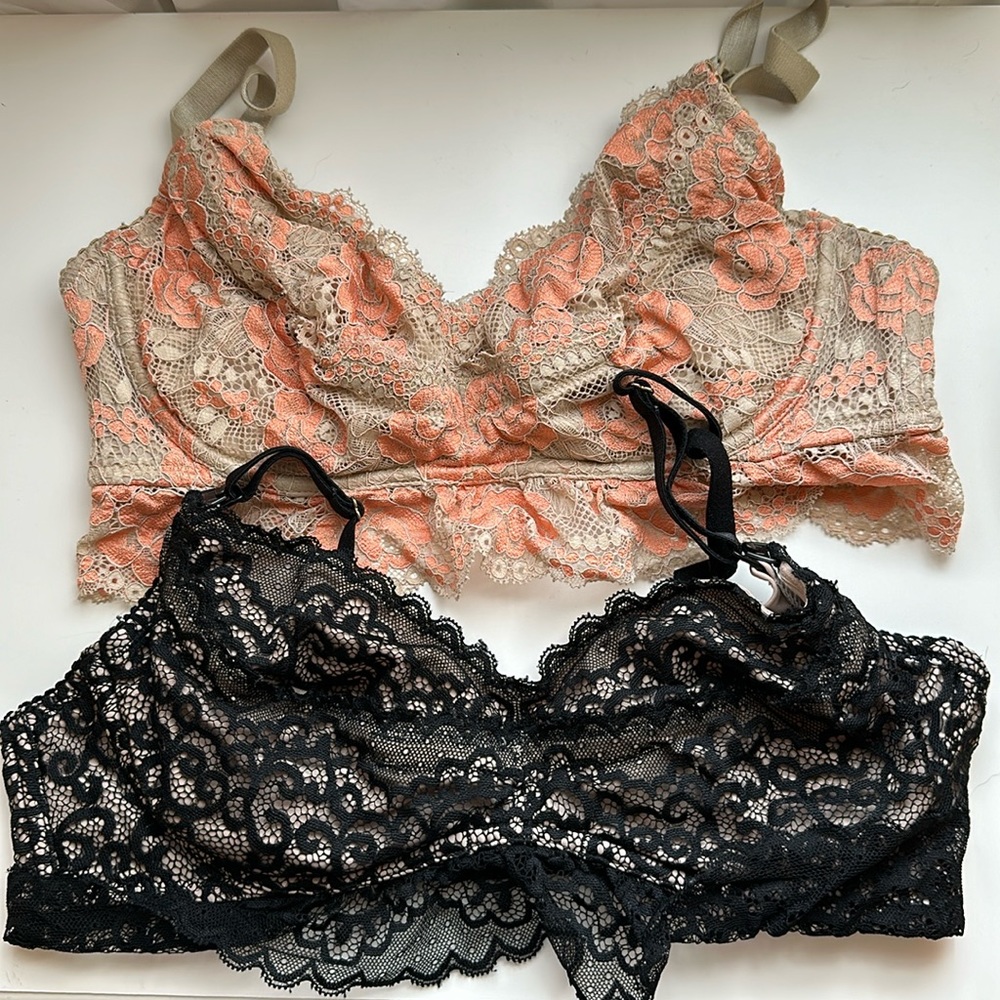 Two dairy fairy lace nursing/pumping bras